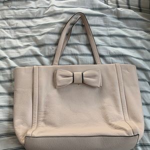Pale pink Kate Spade bow tote
